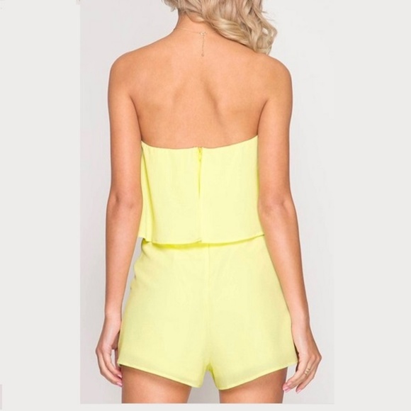 STRAPLESS LAYERED ROMPER - Picture 2 of 4